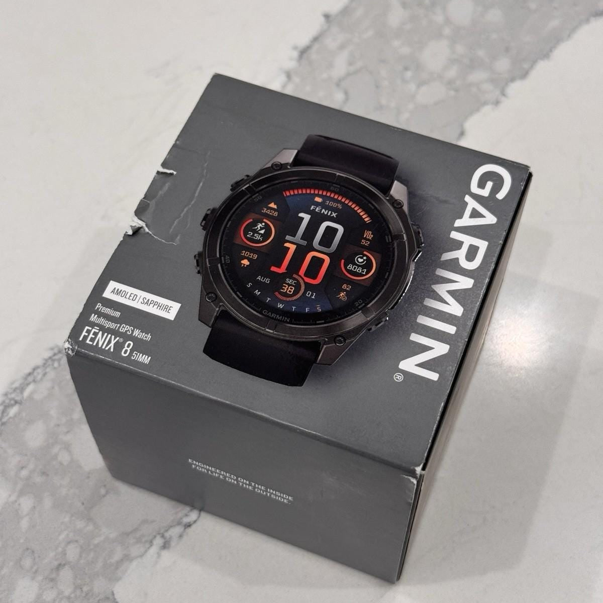 Garmin fenix 8 AMOLED Sapphire 51mm Smartwatch (Carbon Gray) Premium Multisport