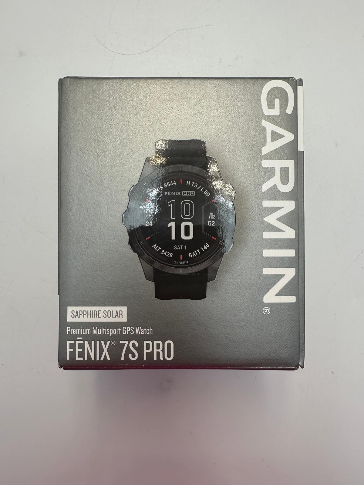 Garmin Fenix 7S Pro Sapphire Solar Premium Multisport GPS Watch Carbon Gray New