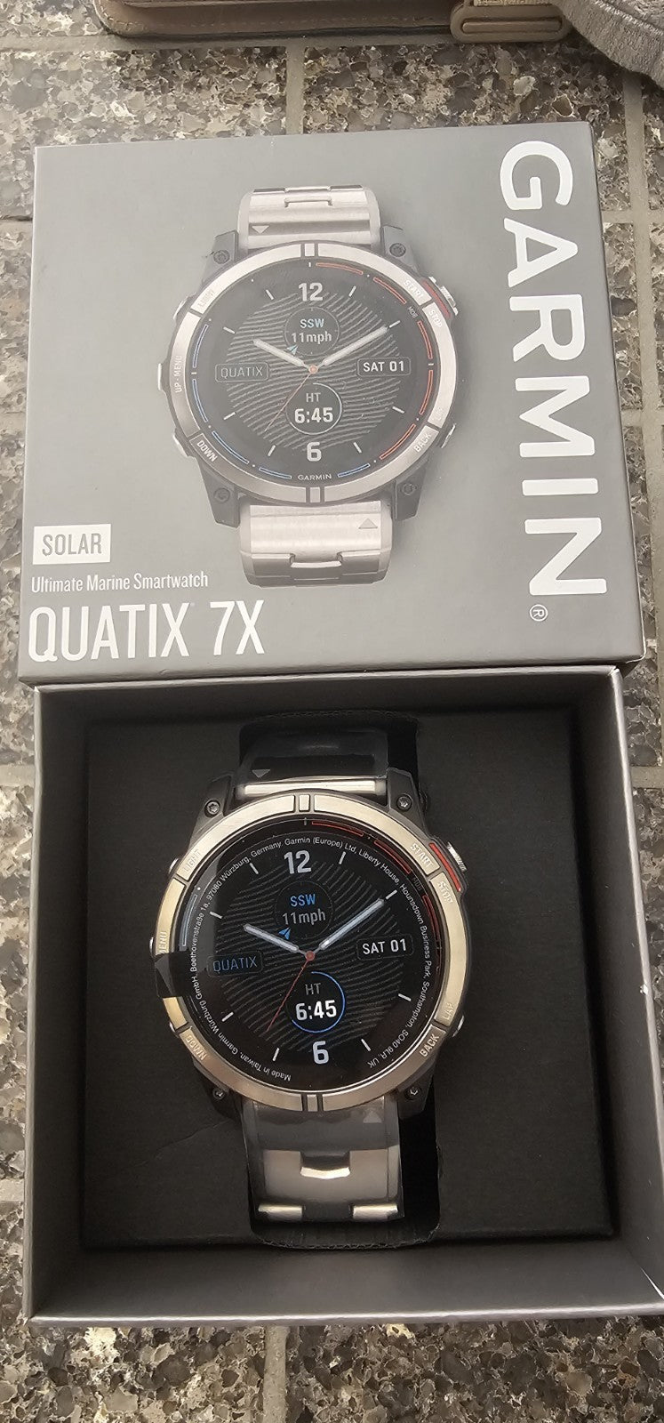 Garmin 010-02541-60 Quatix 7X Solar Edition Smartwatch GPS Marine Watch New