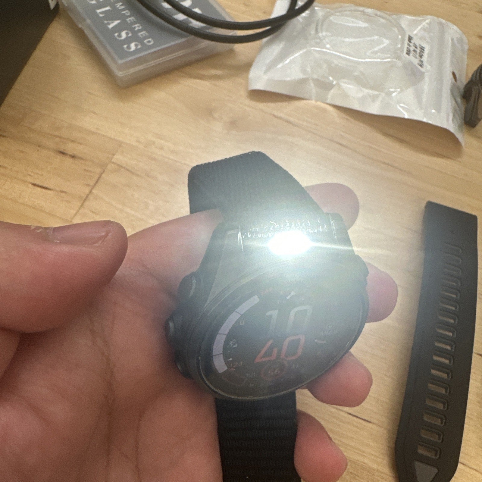 Garmin Fenix 8 AMOLED Sapphire Edition 43mm Grey Carbon Box Case & Watch Straps