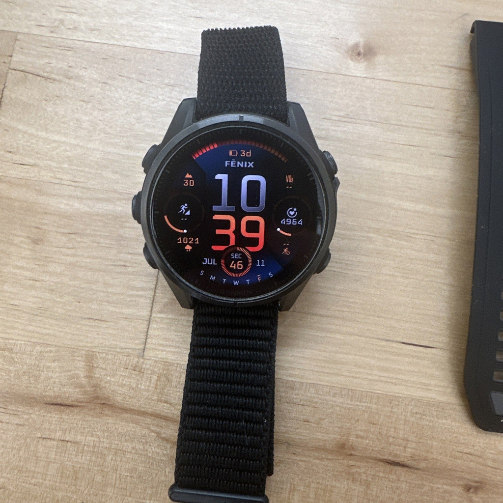 Garmin Fenix 8 AMOLED Sapphire Edition 43mm Grey Carbon Box Case & Watch Straps