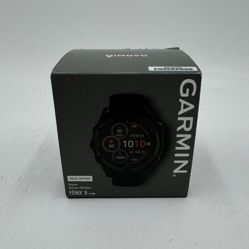 Garmin fenix 8 47mm Smartwatch Solar Sapphire Black 010-02904-20