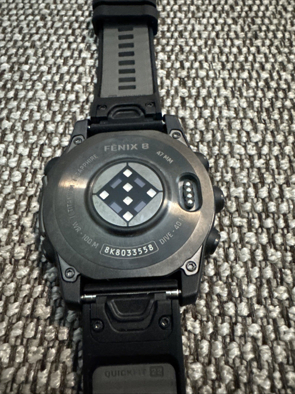 Garmin Fenix 8 47mm AMOLED Slate Gray w/Black Silicone Band Multisport GPS Watch