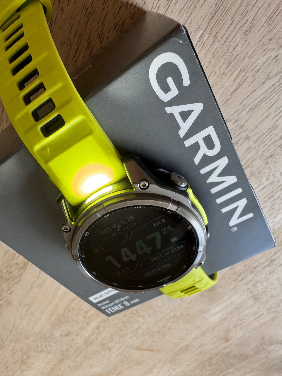 Garmin Fenix 8 Solar Watch | 47mm | Sapphire | Titanium | Amp Yellow