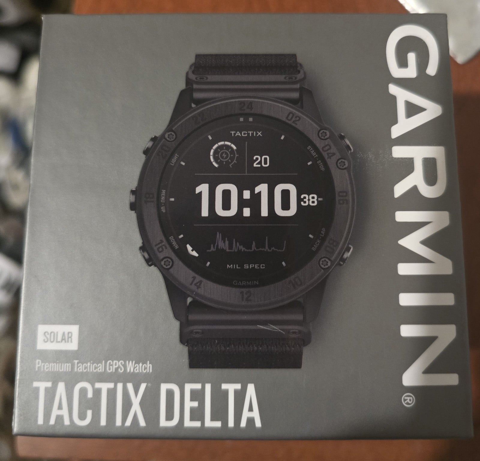 Garmin Tactix Delta Solar Tactical GPS Watch with Nylon Band - Black NEW