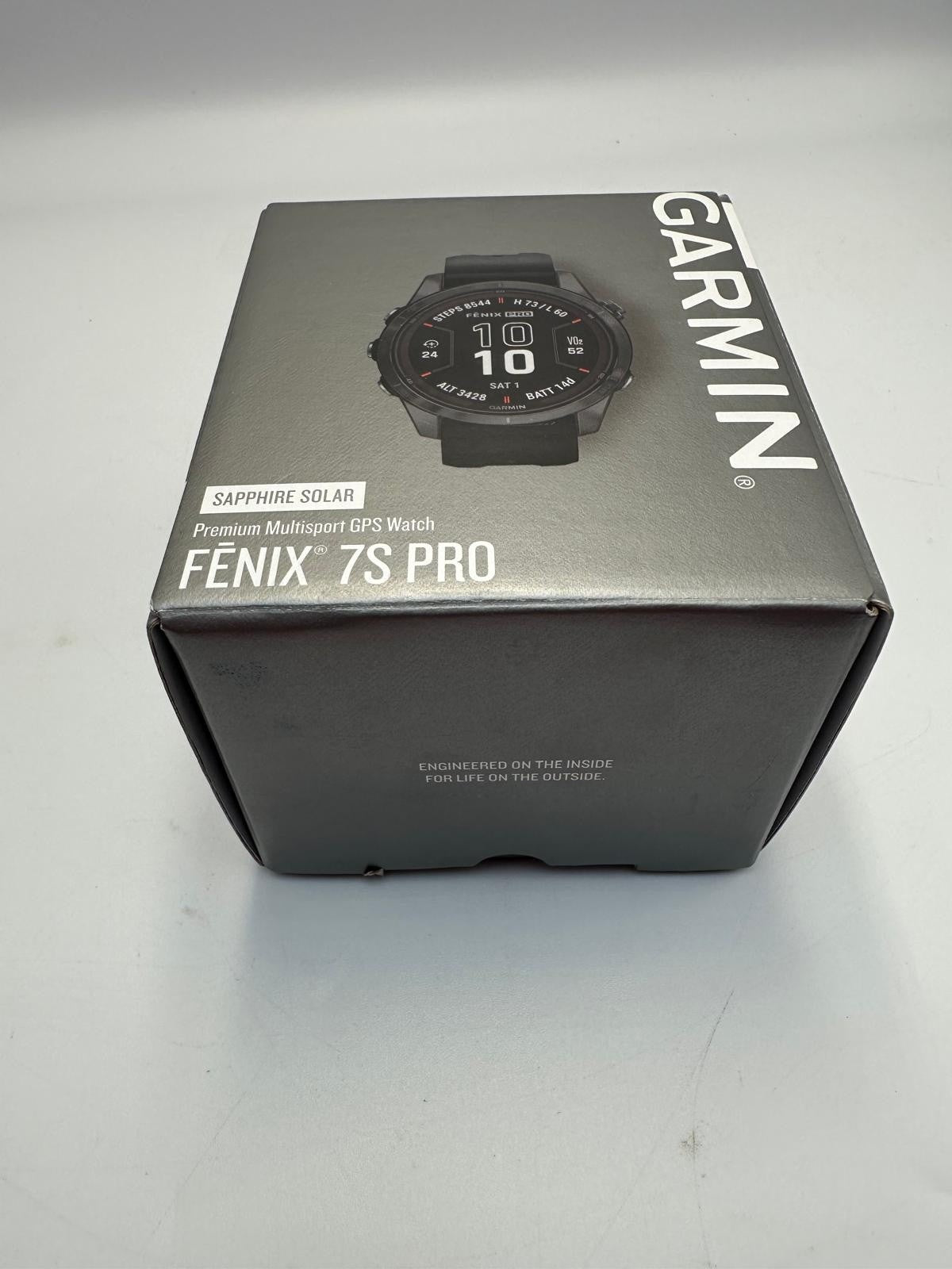 Garmin Fenix 7S Pro Sapphire Solar Premium Multisport GPS Watch Carbon Gray New