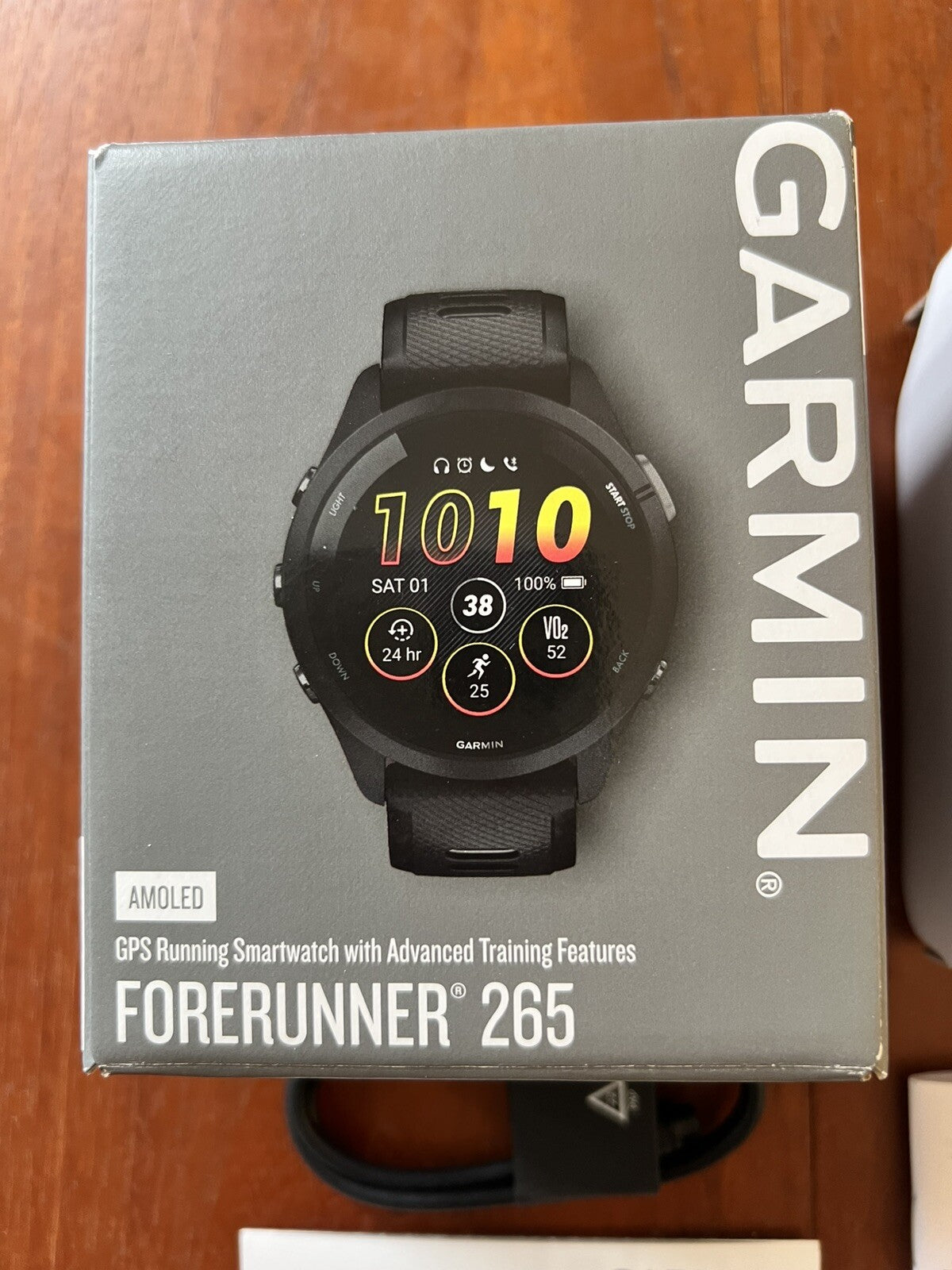 Garmin Forerunner 265 Black GPS Running Smart OLED Watch | Brand New