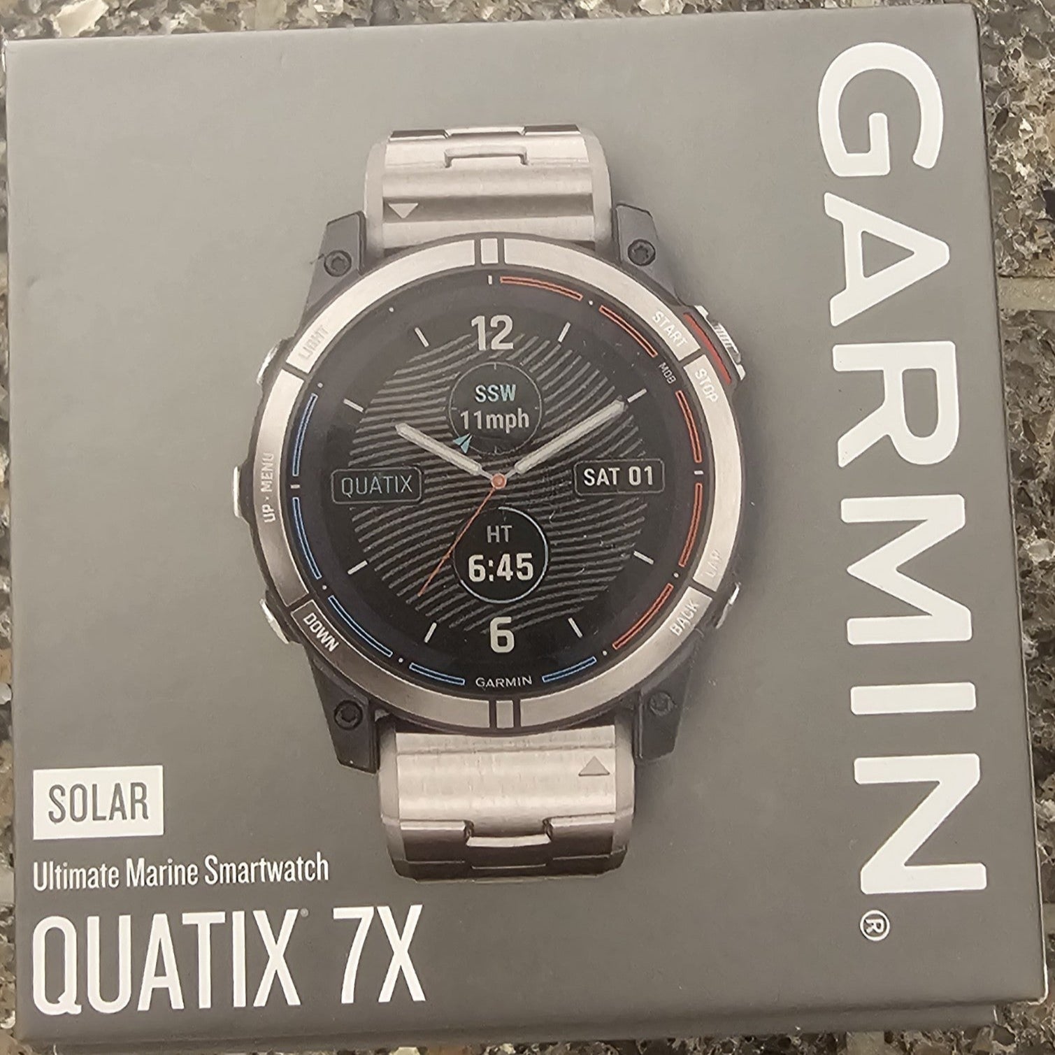 Garmin 010-02541-60 Quatix 7X Solar Edition Smartwatch GPS Marine Watch New